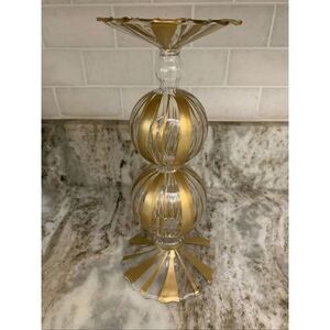 Candleholder Gold Bubble Glass Holder #festive #candle #holiday